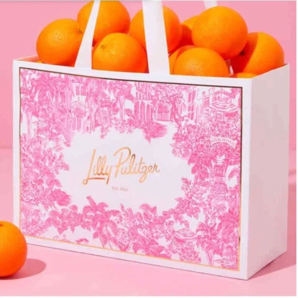 Lilly Pulitzer XL 65th Anniversary Palm Beach Toile Gift Bag